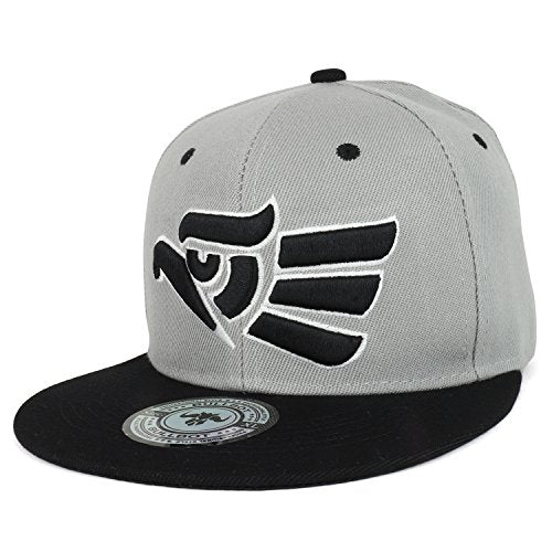 Trendy Apparel Shop Hecho En Mexico Eagle 3D Embroidered Fitted Flatbill Snapback Cap