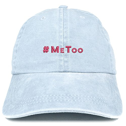 Trendy Apparel Shop Hashtag #MeToo Hot Pink Embroidered Washed Cotton Cap