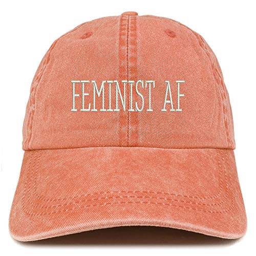 Trendy Apparel Shop Feminist AF Embroidered Cotton Adjustable Washed Cap