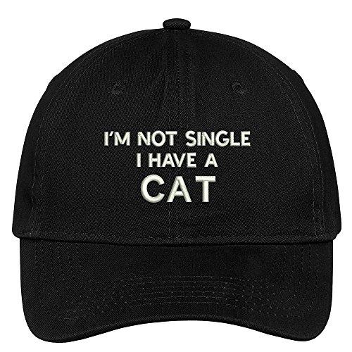 Trendy Apparel Shop Single I Have A Cat Embroidered Soft Low Profile Cotton Cap Dad Hat