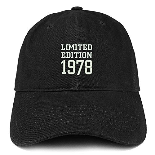 Trendy Apparel Shop Limited Edition 1978 Embroidered Birthday Gift Brushed Cotton Cap