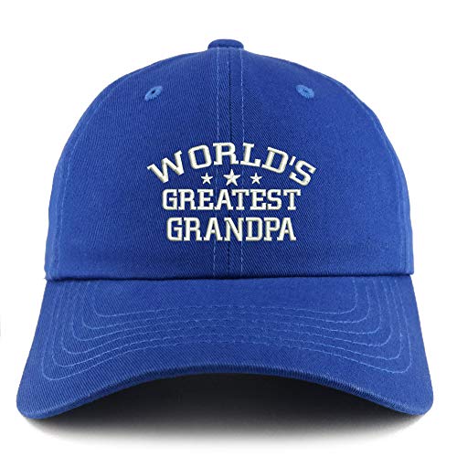 Trendy Apparel Shop World's Greatest Grandpa Solid Adjustable Unstructured Hat