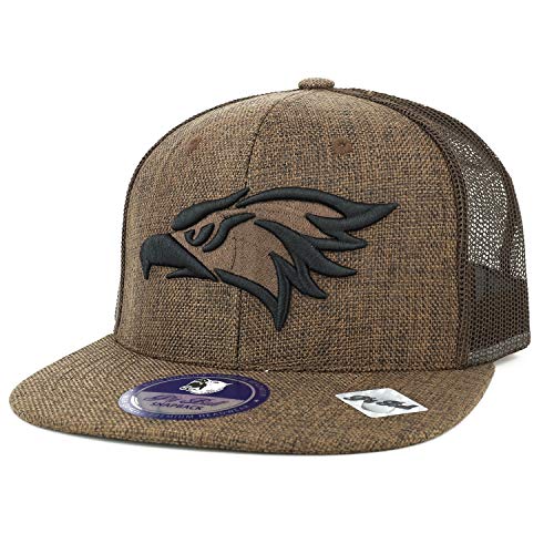 Trendy Apparel Shop Hecho en Mexico Eagle Embroidered Linen Mesh Snapback Cap