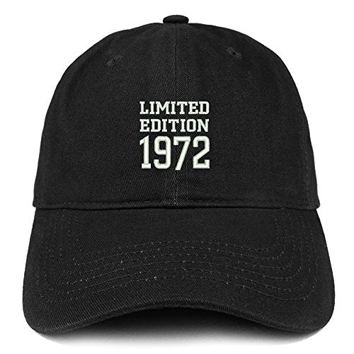 Trendy Apparel Shop Limited Edition 1972 Embroidered Birthday Gift Brushed Cotton Cap