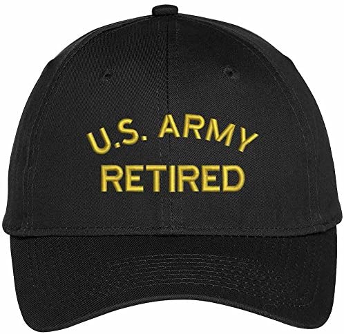 Trendy Apparel Shop US Army Retired Embroidered Adjustable Snapback Baseball Cap