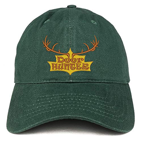 Trendy Apparel Shop Deer Hunter Embroidered Brushed Cotton Cap