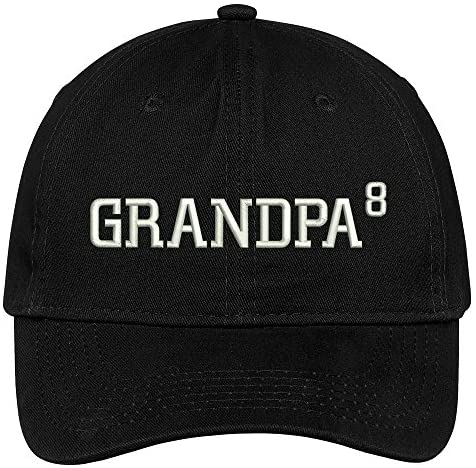 Trendy Apparel Shop Grandpa Of 8 Grandchildren Embroidered 100% Quality Brushed Cotton Baseball Cap