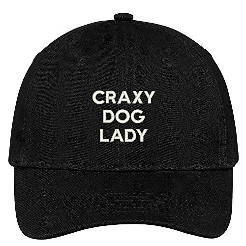 Trendy Apparel Shop Crazy Dog Lady Embroidered Low Profile Deluxe Cotton Cap Dad Hat
