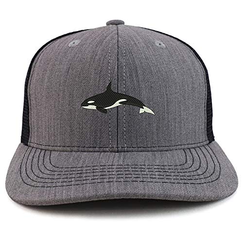 Trendy Apparel Shop Orca Killer Whale Two Tone Mesh Back Trucker Baseball Cap