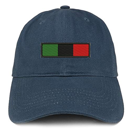 Trendy Apparel Shop Africa Green Black RED Flag Embroidered Soft Crown 100% Brushed Cotton Cap