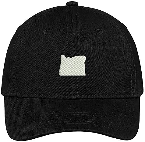 Trendy Apparel Shop Oregon State Map Embroidered Low Profile Soft Cotton Brushed Baseball Cap