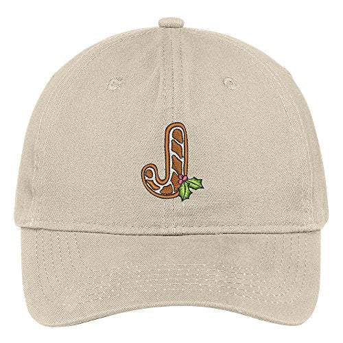 Trendy Apparel Shop Xmas Gingerbread Embroidered Christmas Themed Cotton Baseball Cap