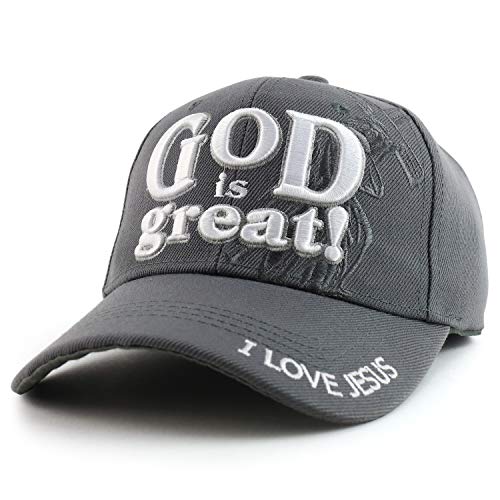 Trendy Apparel Shop 3D God is Great Jesus Crucified Embroidered Ball Cap