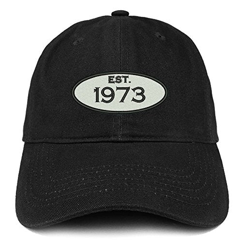 Trendy Apparel Shop Established 1972 Embroidered 48th Birthday Gift Soft Crown Cotton Cap