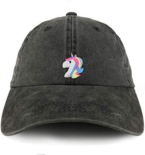 Trendy Apparel Shop Unicorn Patch Pigment Dyed Cotton Twill Unstructured Dad Hat
