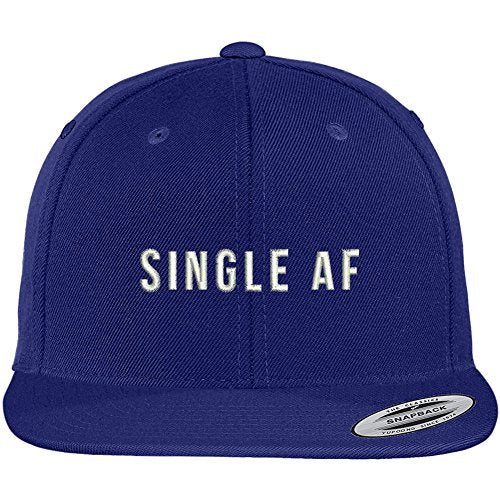 Trendy Apparel Shop Single AF Embroidered Flat Bill Snapback Adjustable Cap