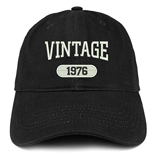 Trendy Apparel Shop Vintage 1976 Embroidered 45th Birthday Relaxed Fitting Cotton Cap