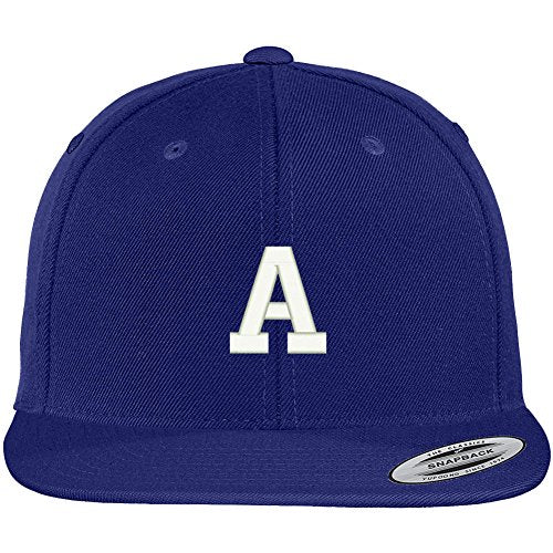 Trendy Apparel Shop Letter A Collegiate Varsity Font Initial Embroidered Baseball Cap