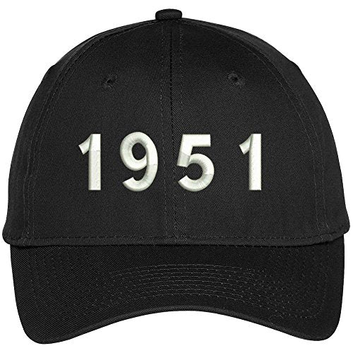 Trendy Apparel Shop 1951 Birth Year Embroidered Baseball Cap