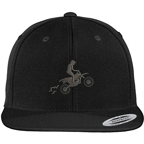 Trendy Apparel Shop Motocross Bike Embroidered Flat Bill Snapback Baseball Cap