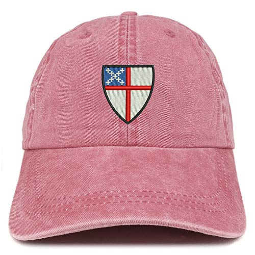 Trendy Apparel Shop Episcopal Shield Embroidered Washed Low Profile Cap