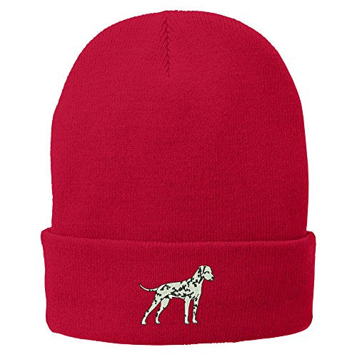 Trendy Apparel Shop Dalmatian Embroidered Winter Knitted Long Beanie