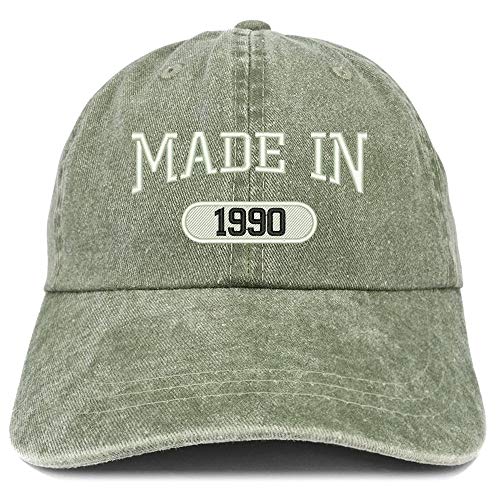 Trendy Apparel Shop Made in 1990 Embroidered 31st Birthday Washed Baseball Cap
