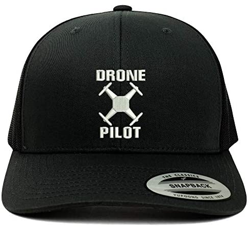 Trendy Apparel Shop Flexfit Drone Operator Pilot Embroidered Retro fit Trucker Mesh Cap