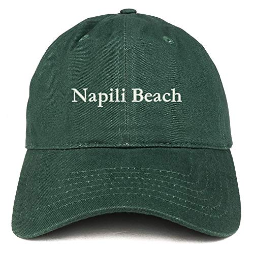 Trendy Apparel Shop Napili Beach Embroidered Brushed Cotton Cap