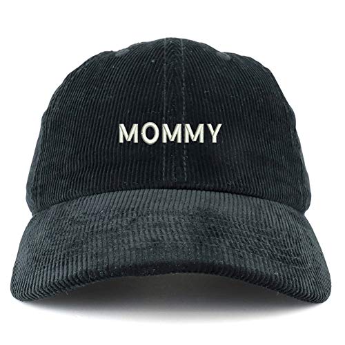 Trendy Apparel Shop Mommy Embroidered Cotton Corduroy Unstructured Baseball Cap