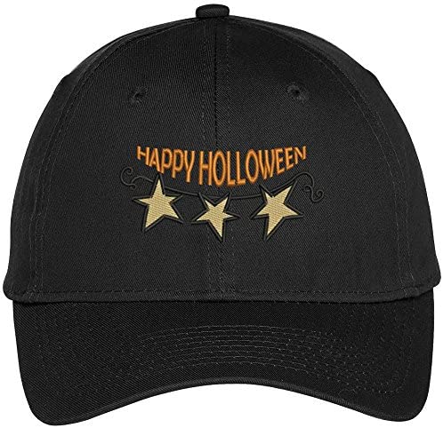 Trendy Apparel Shop Happy Halloween Embroidered Unisex Baseball Cap
