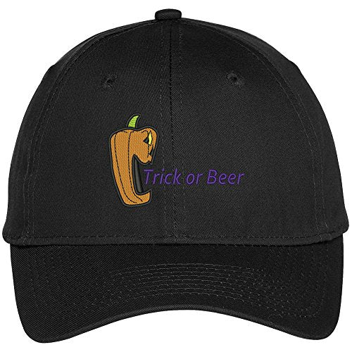 Trendy Apparel Shop Trick Or Beer Embroidered Halloween Theme Adjustable Baseball Cap