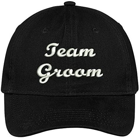 Trendy Apparel Shop Team Groom Wedding Theme Embroidered Soft Crown Cotton Cap