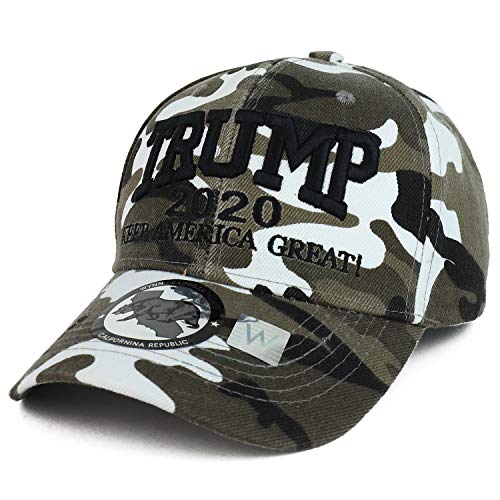 Trendy Apparel Shop 3D Trump 2020 Keep America Great Embroidered Structured Cap