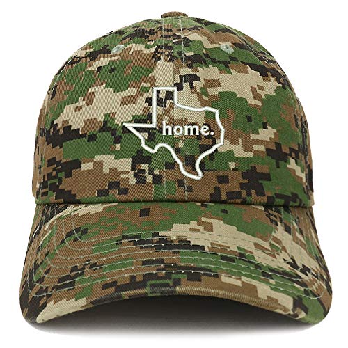 Trendy Apparel Shop Texas Home Embroidered 100% Cotton Adjustable Cap Dad Hat