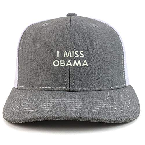 Trendy Apparel Shop I Miss Obama Cotton Two Tone Trucker Baseball Cap