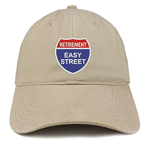 Trendy Apparel Shop Retirement Easy Street Soft Crown 100% Brushed Cotton Cap
