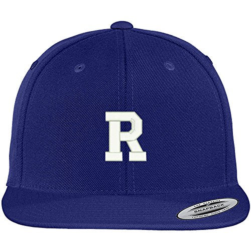 Trendy Apparel Shop Letter R Collegiate Varsity Font Initial Embroidered Baseball Cap