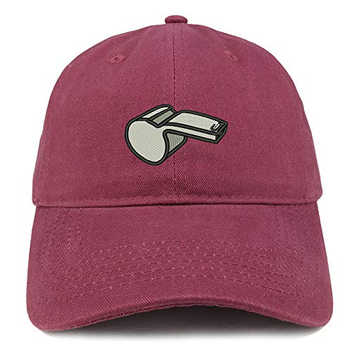 Trendy Apparel Shop Referee Whistle Blower Soft Crown 100% Brushed Cotton Cap