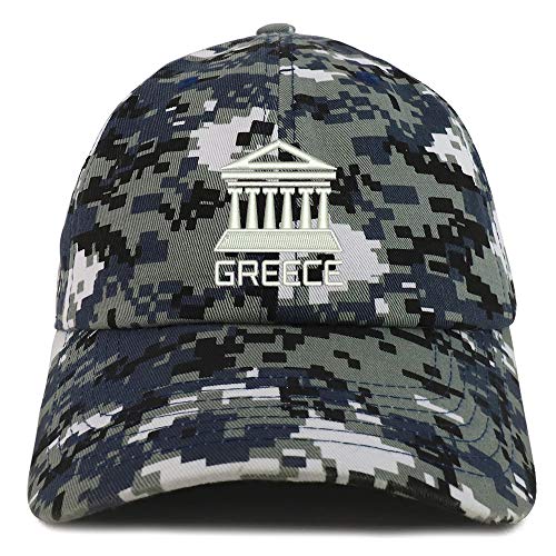 Trendy Apparel Shop Greece Embroidered Soft Crown 100% Brushed Cotton Cap