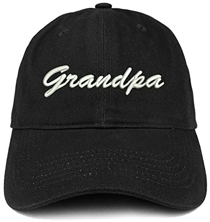 Trendy Apparel Shop Grandpa Script Font Embroidered Low Profile Soft Cotton Baseball Cap