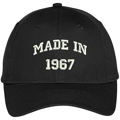 Trendy Apparel Shop Made In 1967-50th Birthday Embroidered High Profile Adjustable Baseball Cap