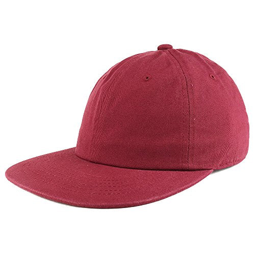 Trendy Apparel Shop Low Profile Plain Unstructured Crown Flatbill Snapback Cap