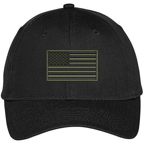 Trendy Apparel Shop US American Flag Olive Embroidered Baseball Cap
