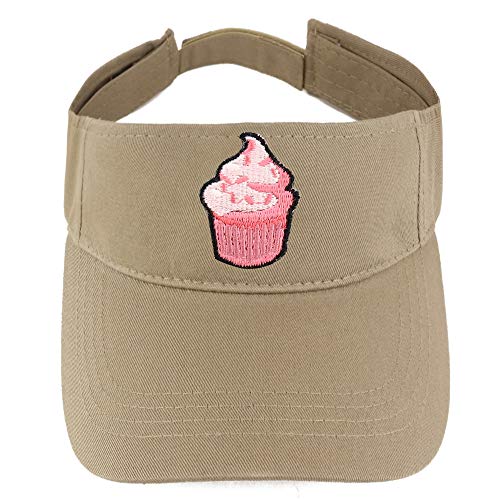 Trendy Apparel Shop Cupcake Patch Cotton Summer Visor Cap