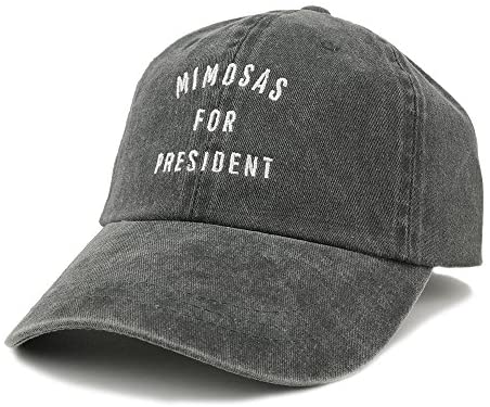 Trendy Apparel Shop Mimosas for President Embroidered Pigment Dyed Washed Cotton Cap