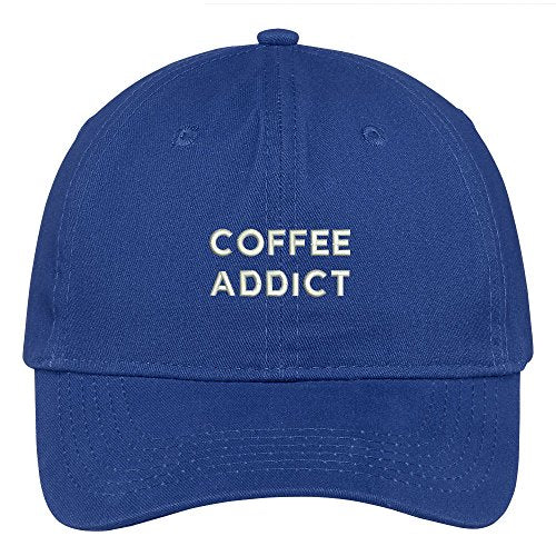 Trendy Apparel Shop Coffee Addict Embroidered Low Profile Soft Cotton Brushed Baseball Cap