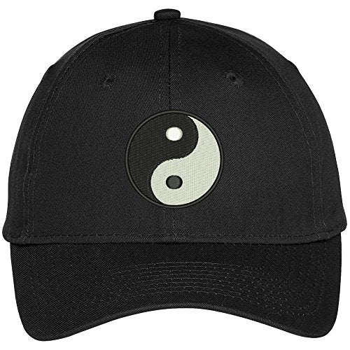 Trendy Apparel Shop Chinese Yin Yang Dark Bright Embroidered Baseball Cap