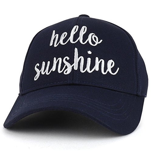 Trendy Apparel Shop Hello Sunshine Cursive Texts Embroidered Baseball Cap