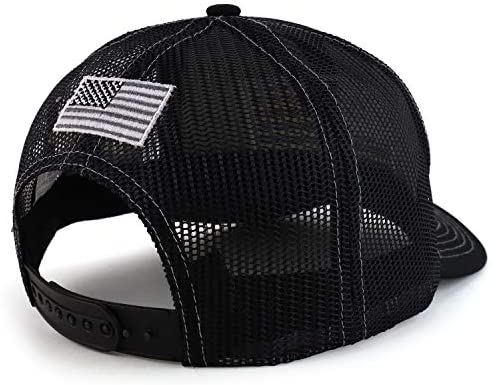 Trendy Apparel Shop 3D USA Flag Embroidered Structured Snapback Mesh Back Cap